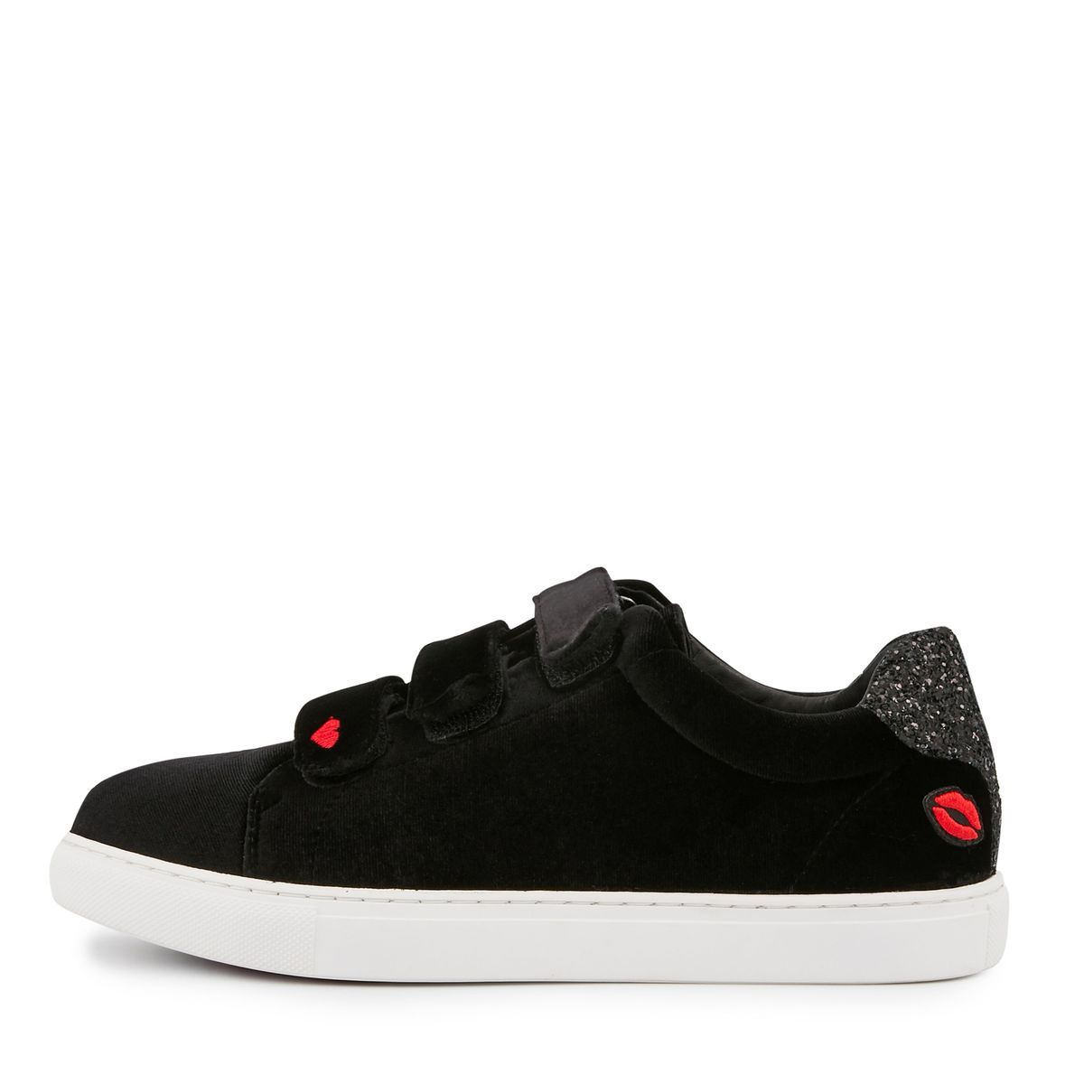 sneakers edith amour velours noir