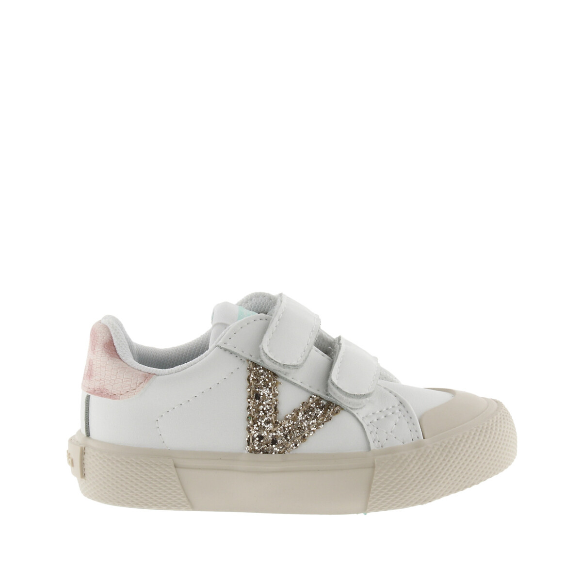 Kids tribu trainers with touch 'n' close fastening, white, Victoria ...