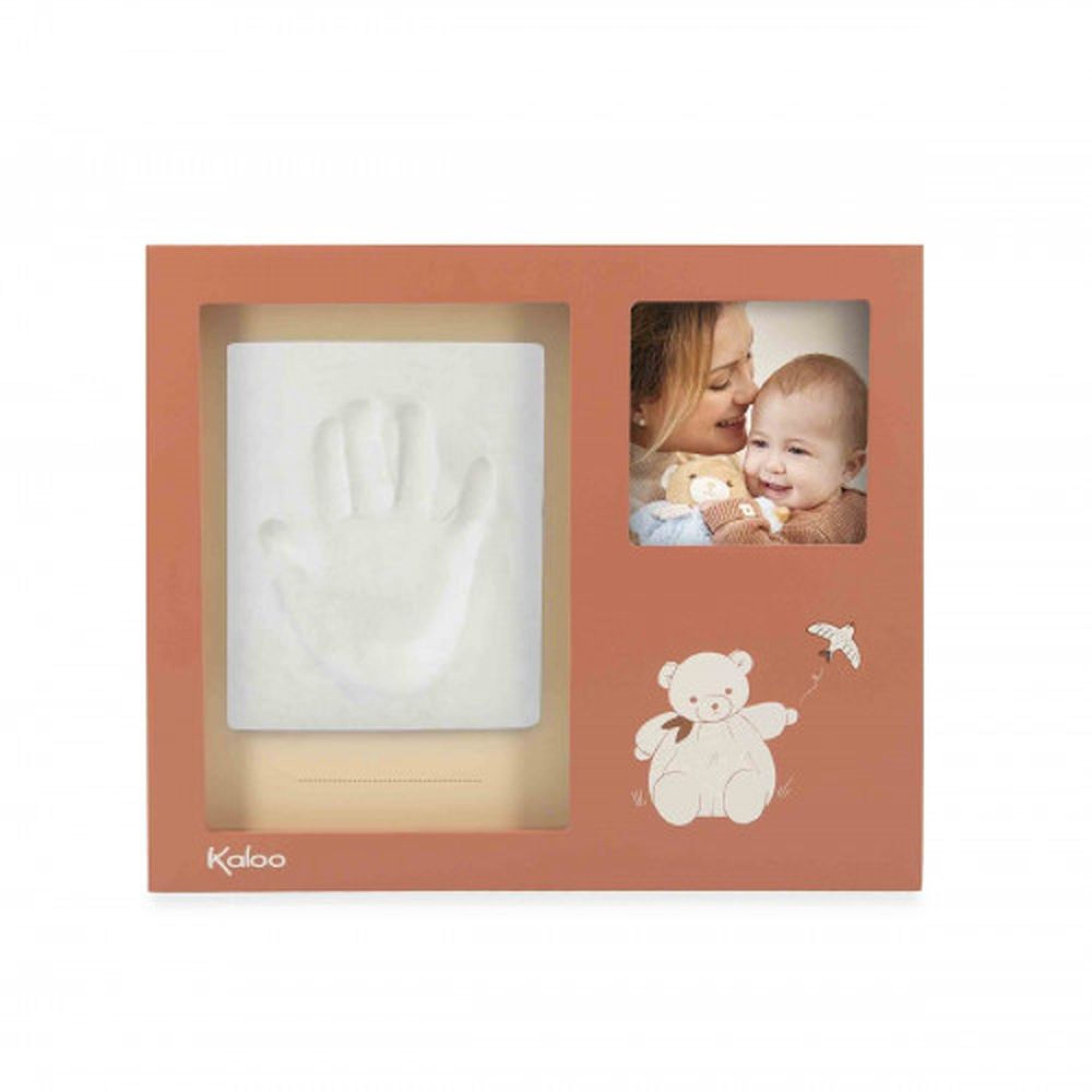 Cadre à souvenirs Photo et empreinte enfant Terracotta, KALOO