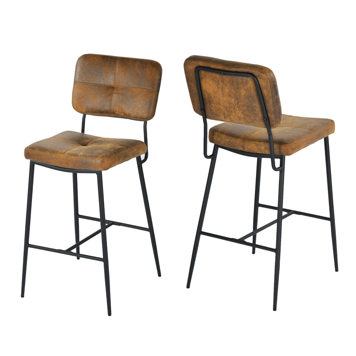 Lot de 2 tabouret de bar rétro vintage, INDEPENDENCE, MEUBLES COSY