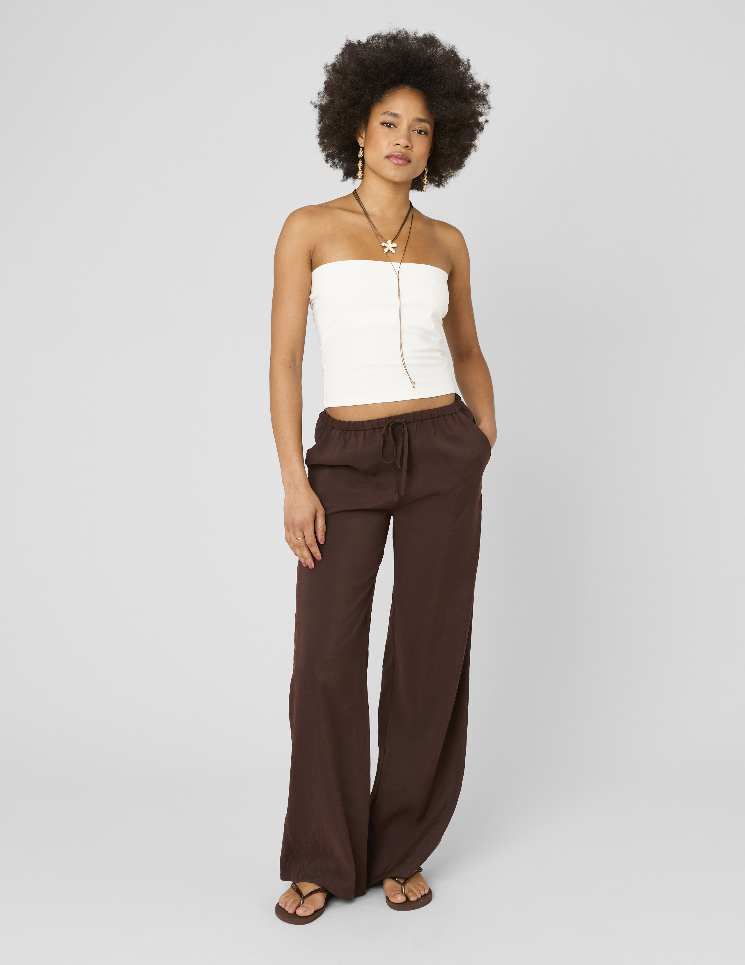 Pantalon fluide taille élastiquée, BZB