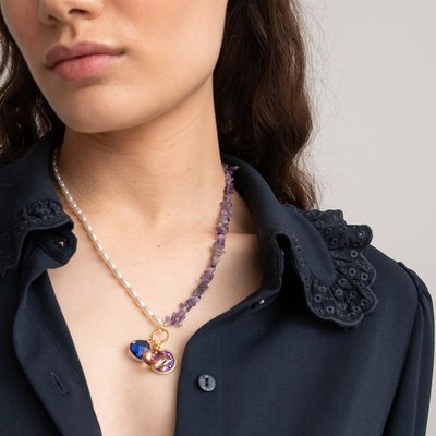 Beaded/Amethyst Necklace LA REDOUTE COLLECTIONS