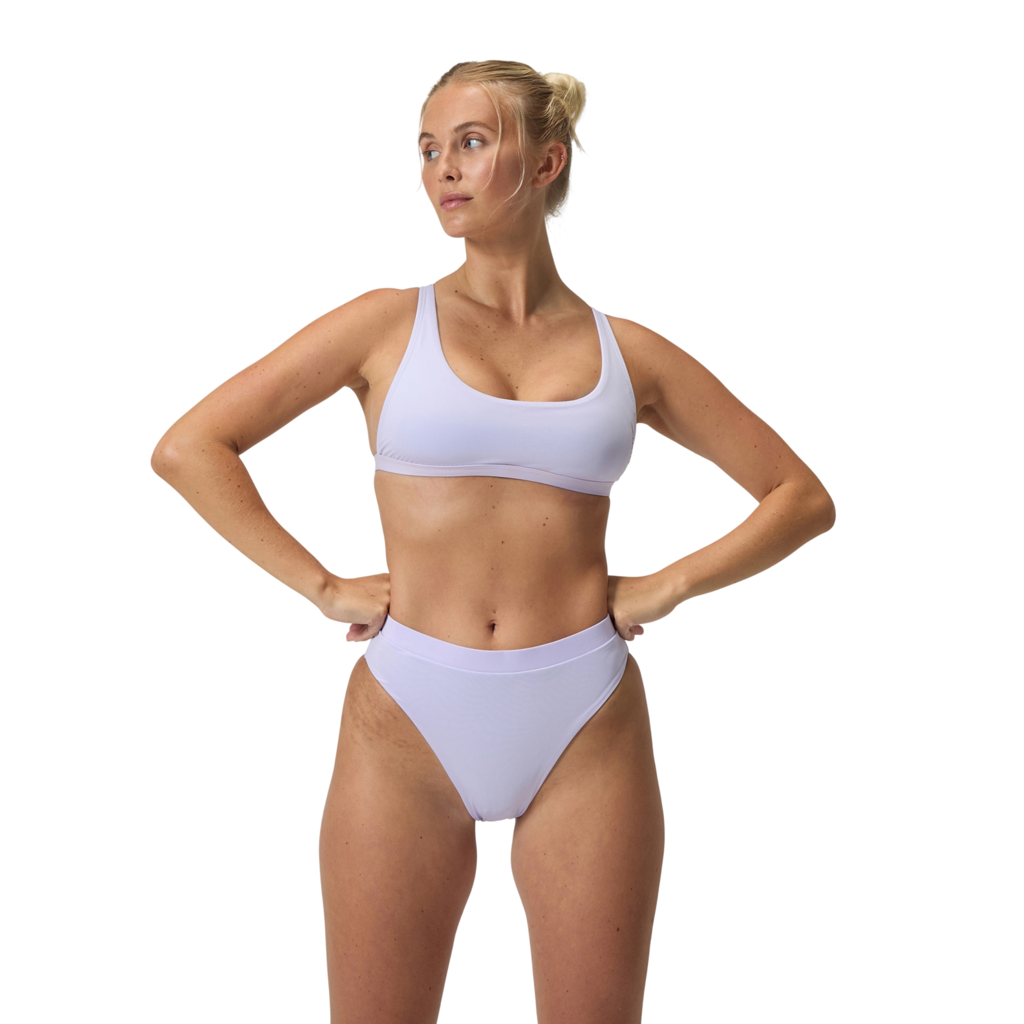 Bas de maillot de bain uni à taille haute élastiquée FLU3NTE SOLID, SPEEDO