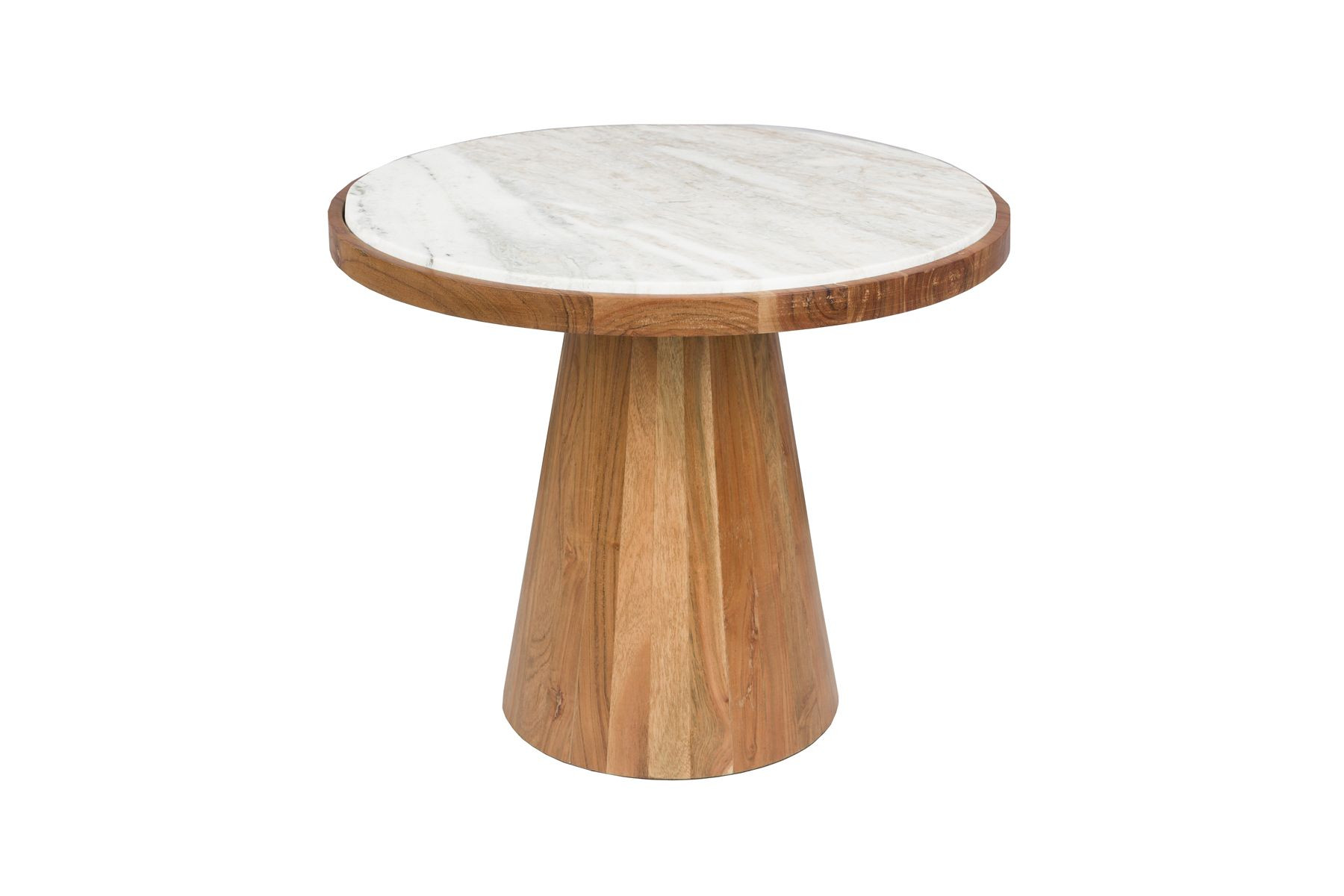 Table basse design ronde en bois, L.50, BOITE A DESIGN