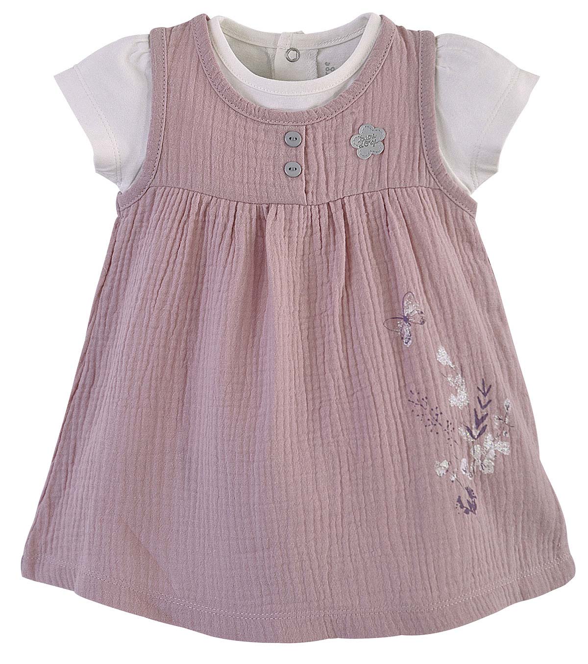 Robe + tee shirt rose, SUCRE D'ORGE