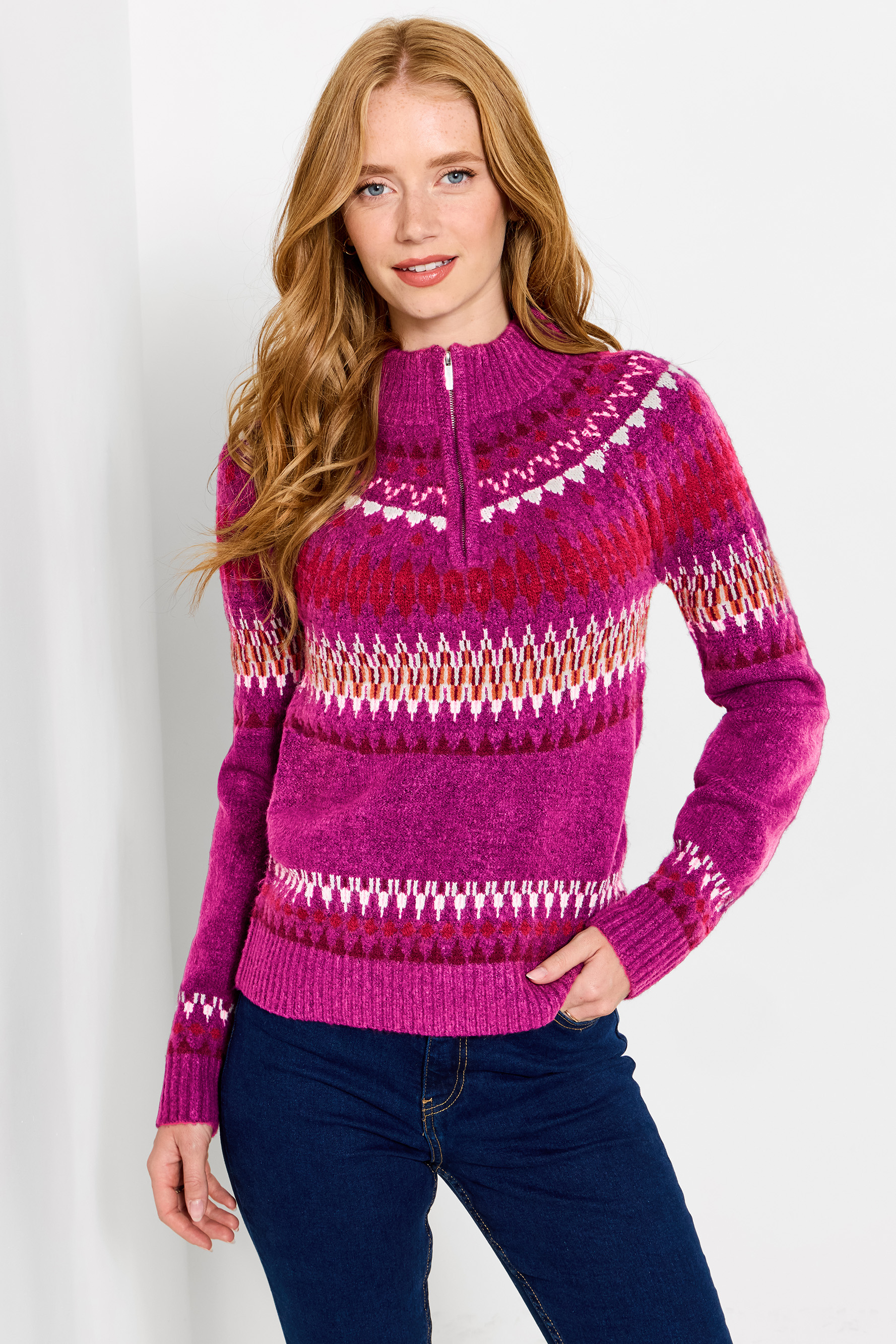 Pull Fair Isle Semi-Zippé Connie, JOE BROWNS