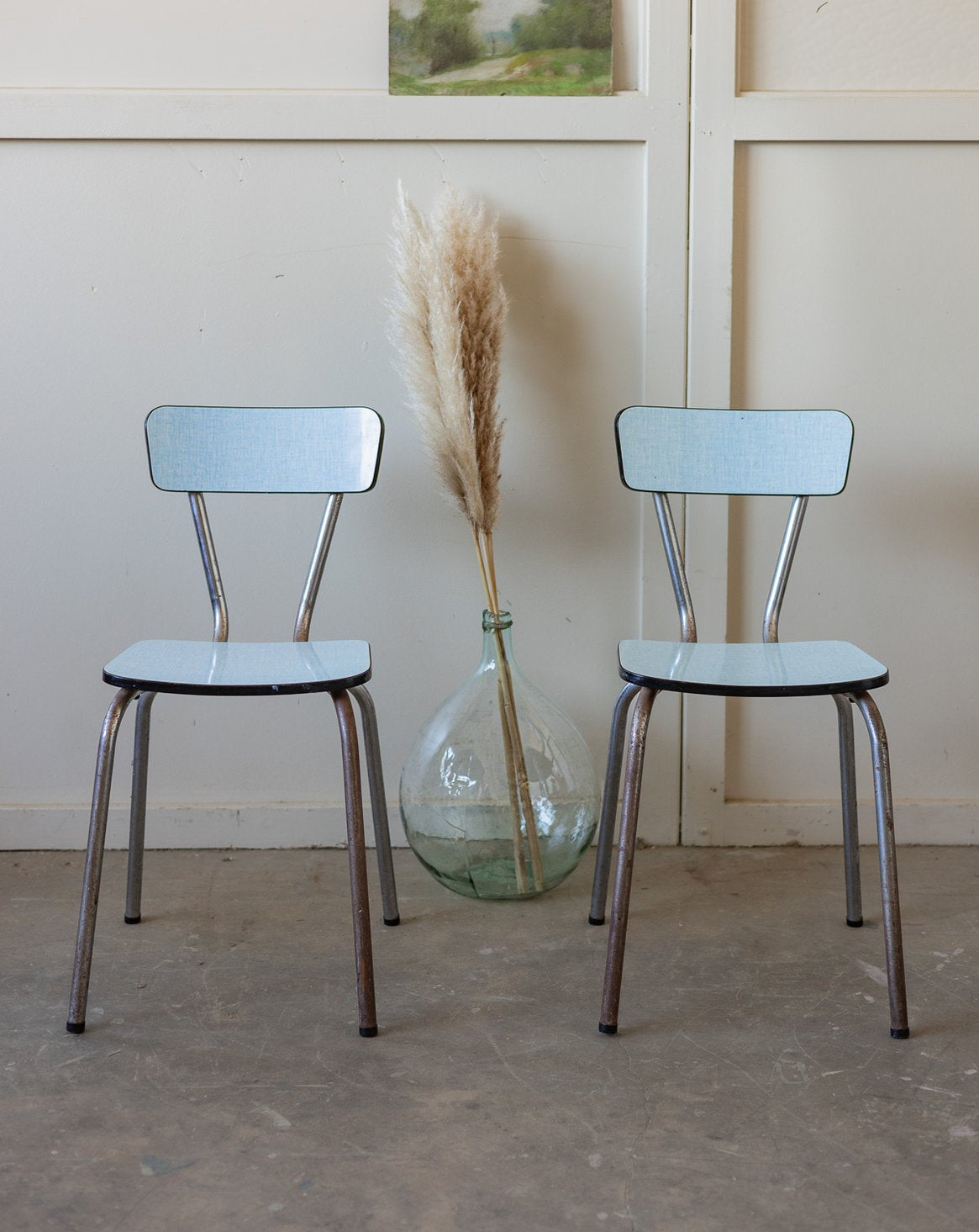 Paire de chaises en formica Alma N°1948 - Bon état, DEBONGOUT