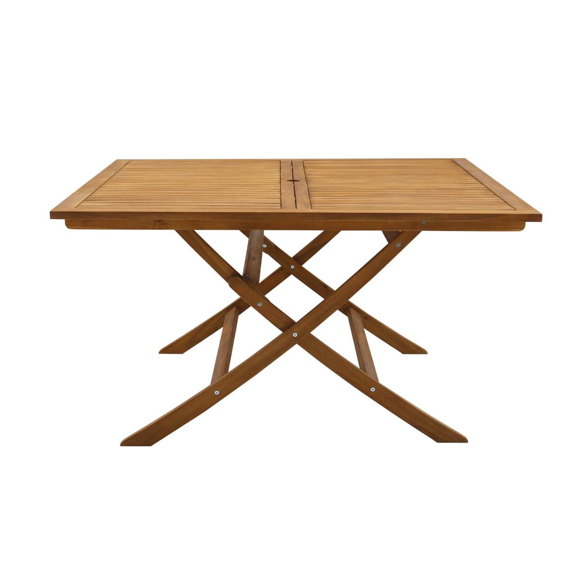 Table de jardin carrée pliante en bois massif L70 cm FUEGO - Miliboo