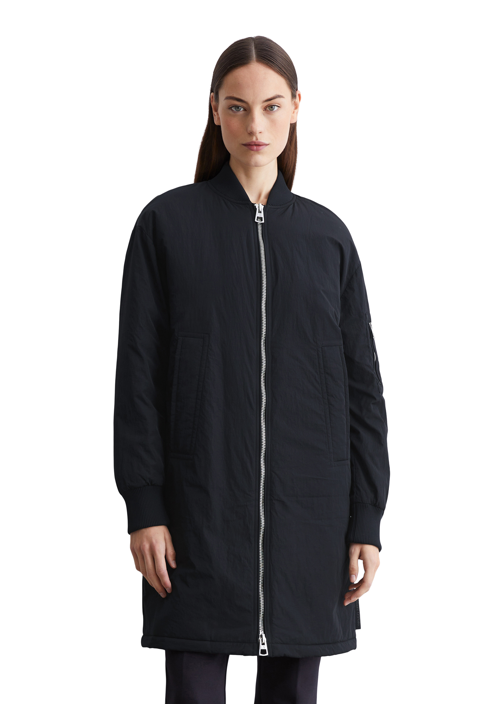 Manteau blouson regular en nylon froissé, MARC O'POLO