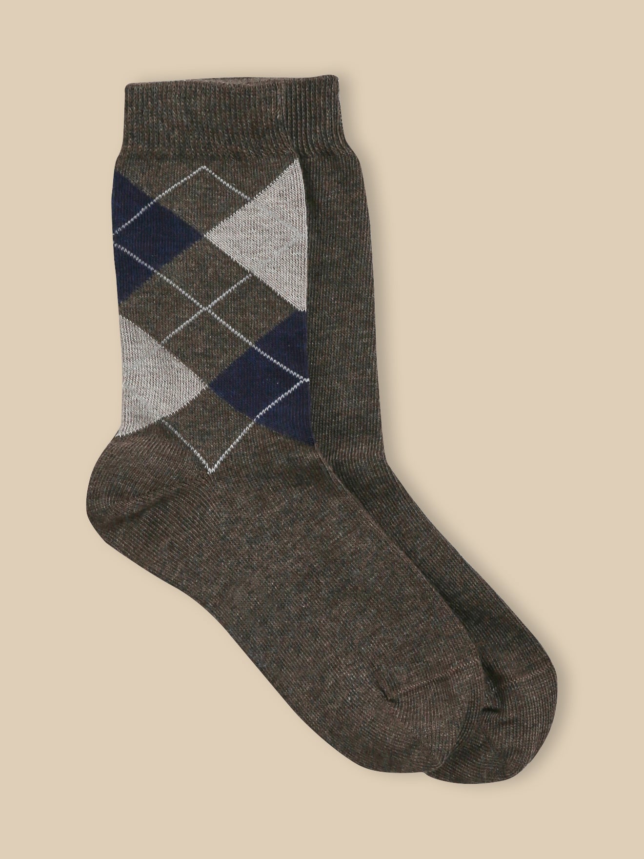 Lot de 2 chaussettes intarsia et unie, CYRILLUS