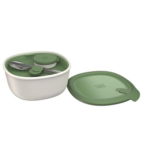 Saladier / lunch box avec couverts Couleur vert Berghoff
