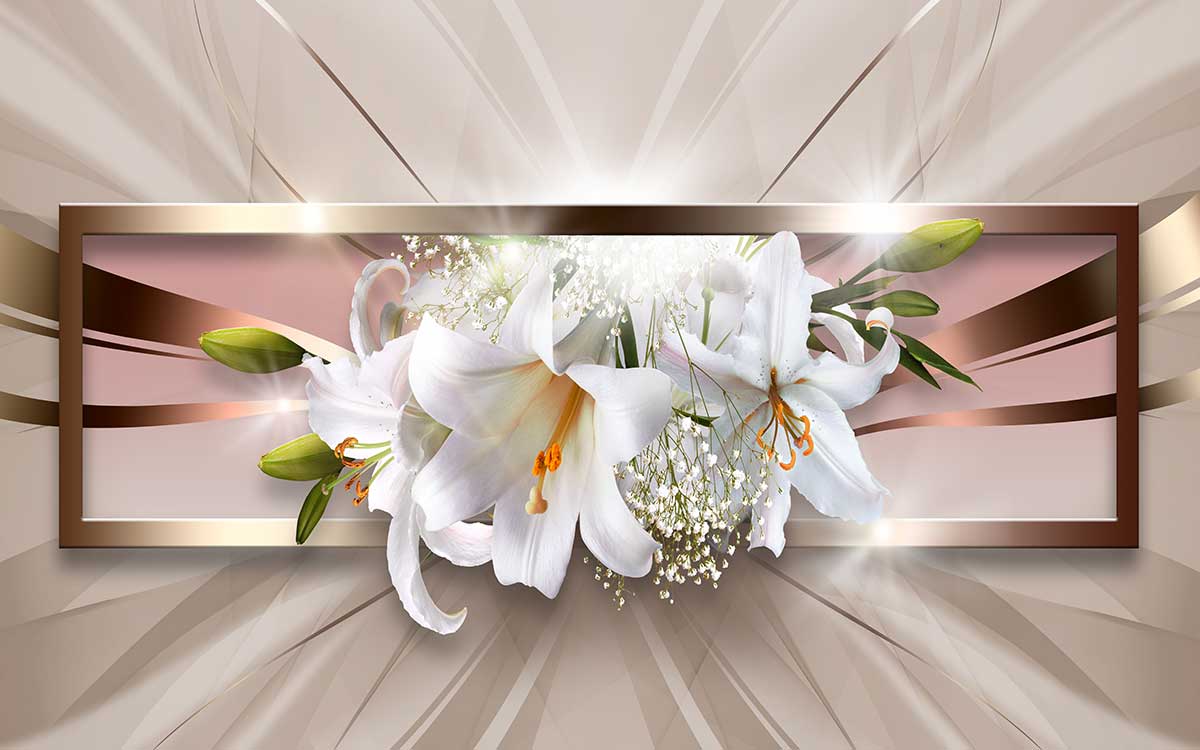 Tableau bouquet de fleurs éternelles - 80x50 cm, HEXOA