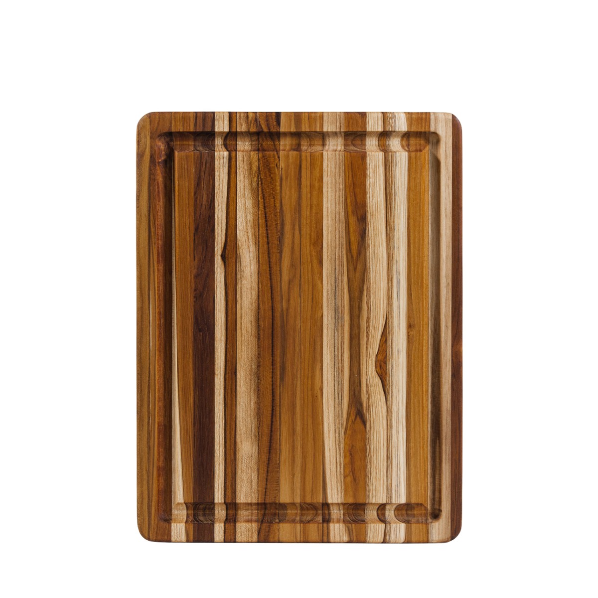 Planche à découper en teck bois de fil avec rigole - Tradition 41cm TEAKHAUS, CRISTEL