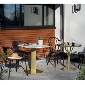 Table de jardin métal acier et terrazzo, Bistro LA REDOUTE INTERIEURS image