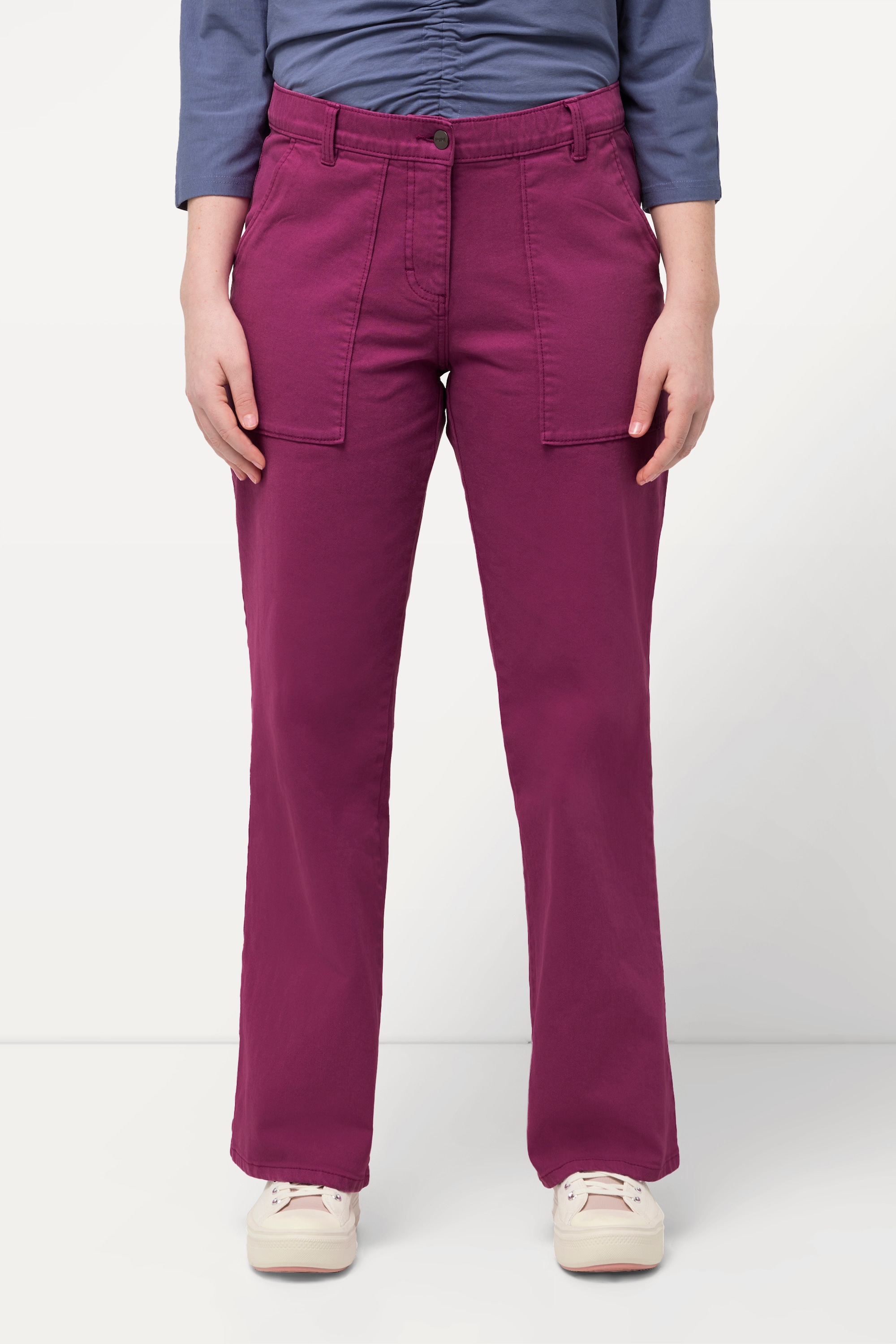 Jean coloré Mary en coton bio, jambe large, ULLA POPKEN
