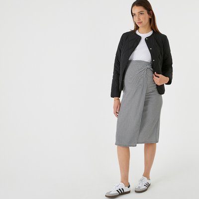 Jersey Wrapover Maternity Skirt in Check Print LA REDOUTE COLLECTIONS
