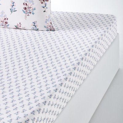 Jeanne Floral 100% Washed Cotton Fitted Sheet LA REDOUTE INTERIEURS
