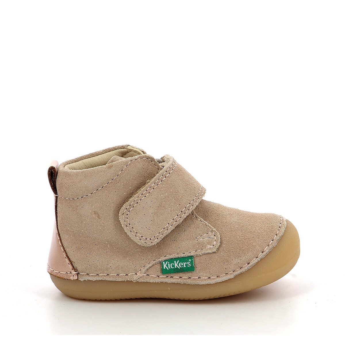 Chaussons souples en cuir sabio beige ros Kickers La Redoute