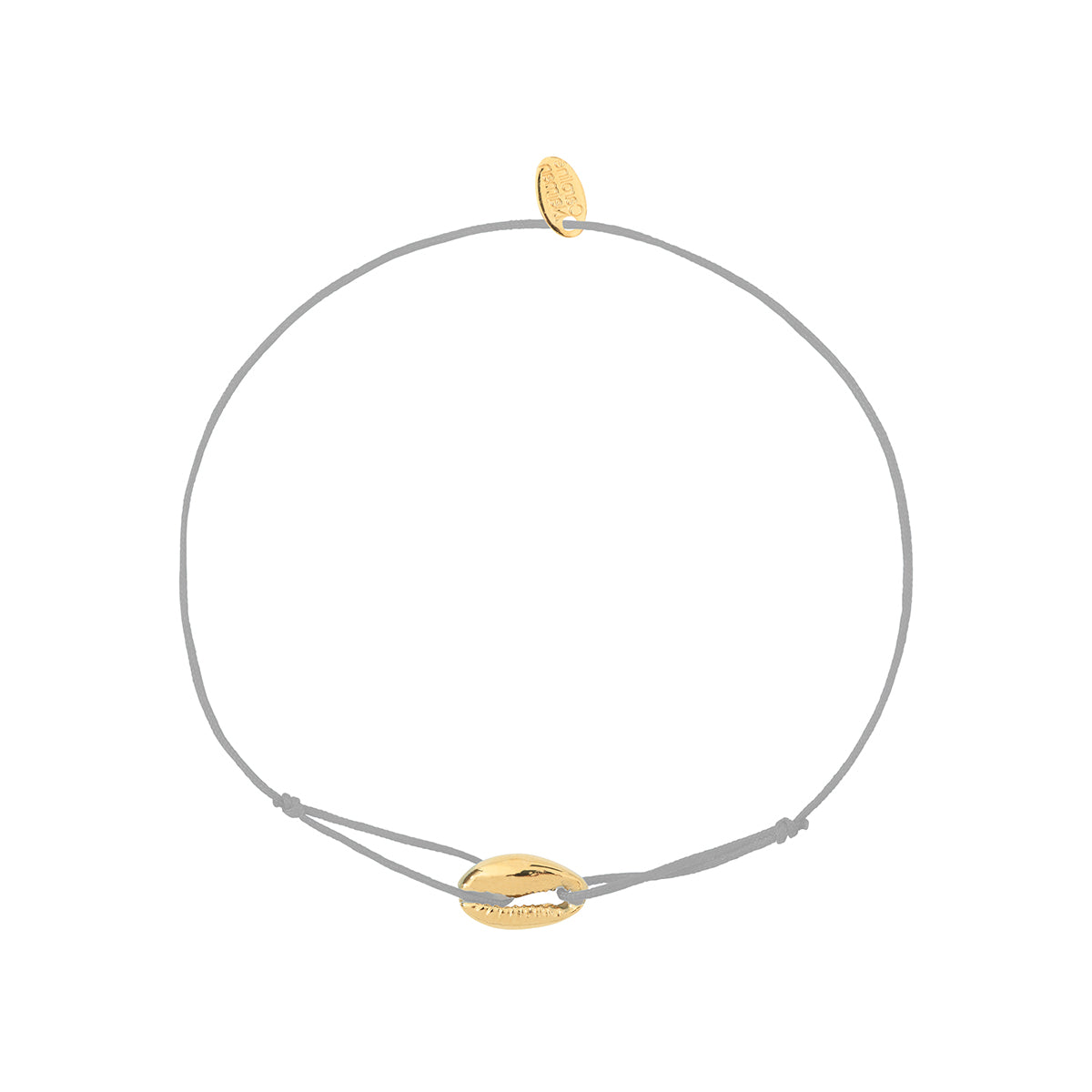 Bracelet cordon mini cauri gris, CAROLINE NAJMAN