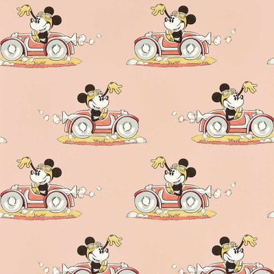 Minnie On The Move Candy Floss Wallpaper SANDERSON X DISNEY