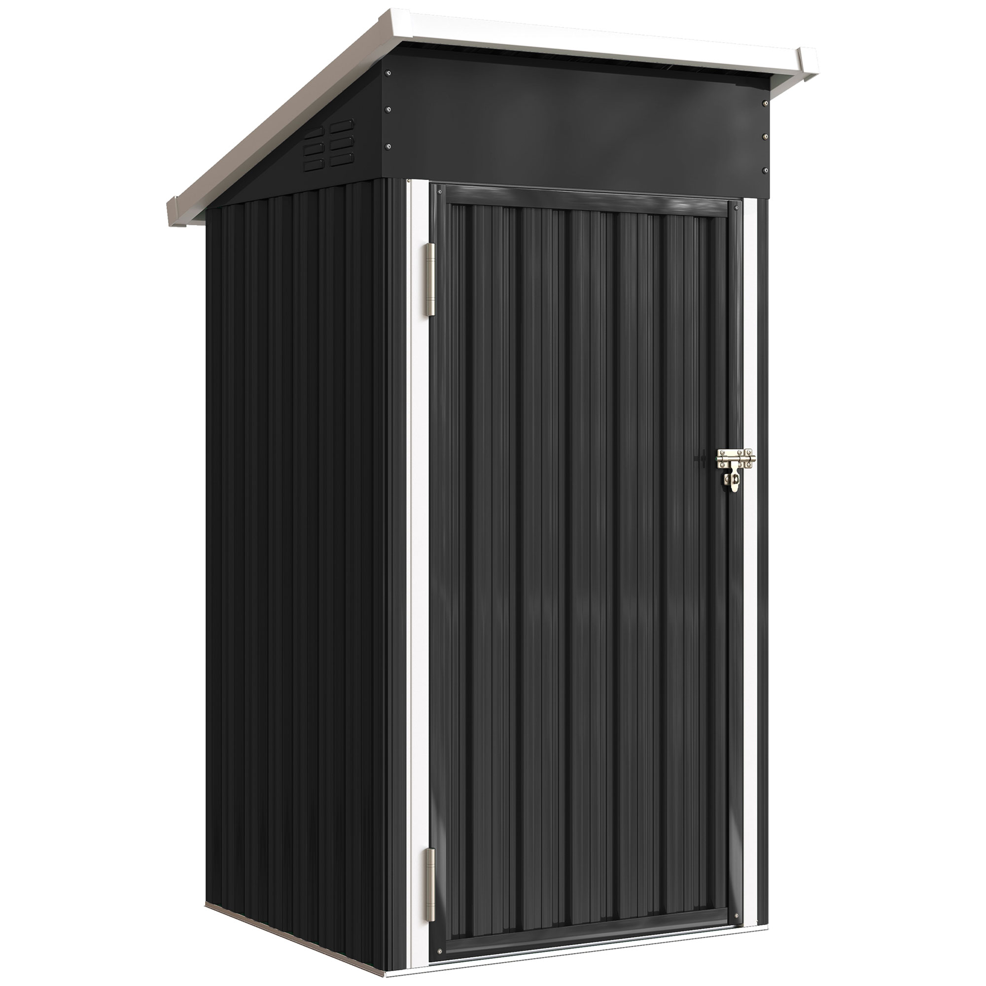 Abri de jardin Acier galvanisé Gris Foncé, OUTSUNNY