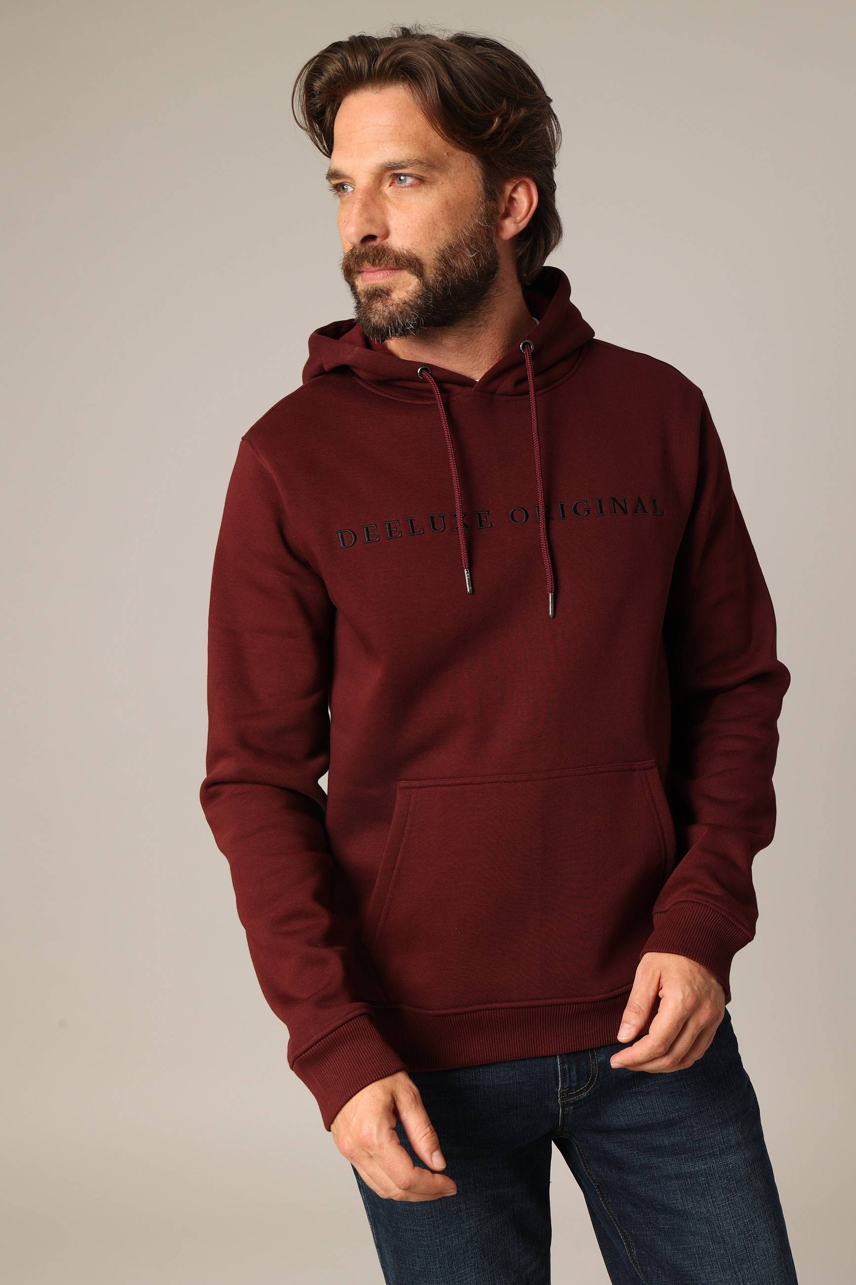 Sweat à capuche en molleton avec inscription brodée « deeluxe original » BEN, DEELUXE