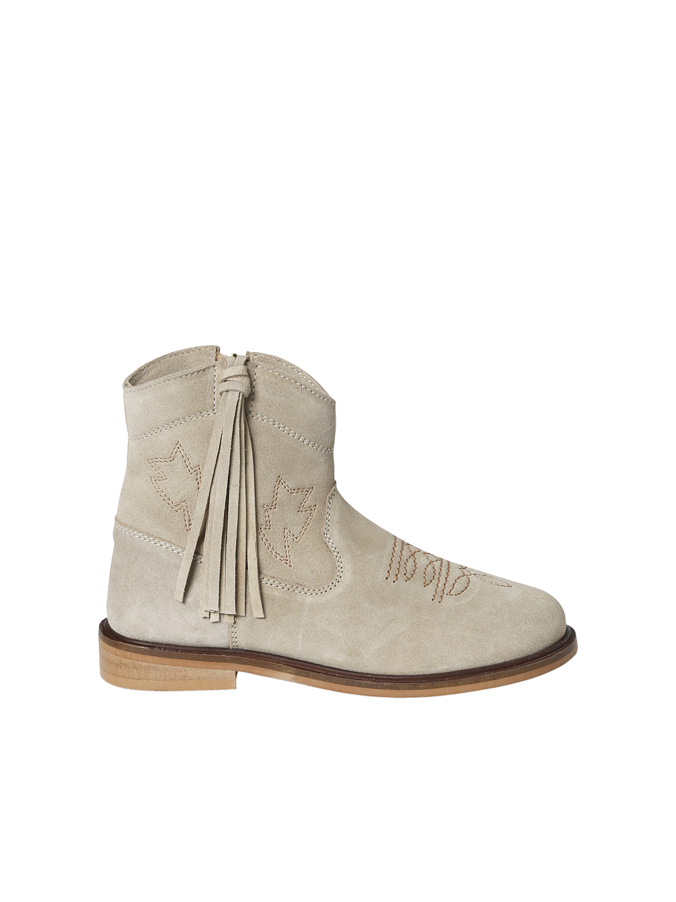 Boots zippées cuir, VERTBAUDET