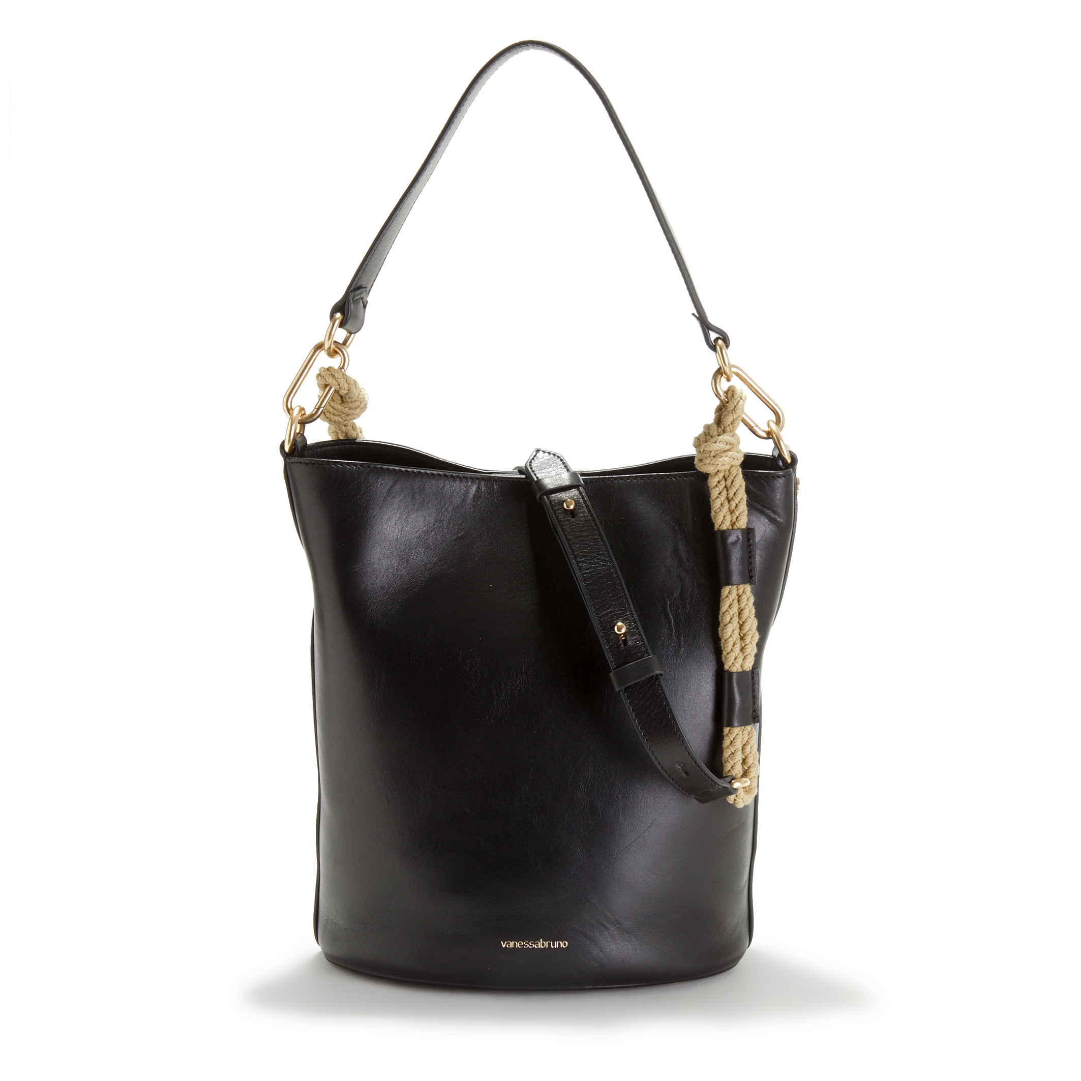 Borsa a secchiello pelle liscia holly nero Vanessa Bruno | La Redoute