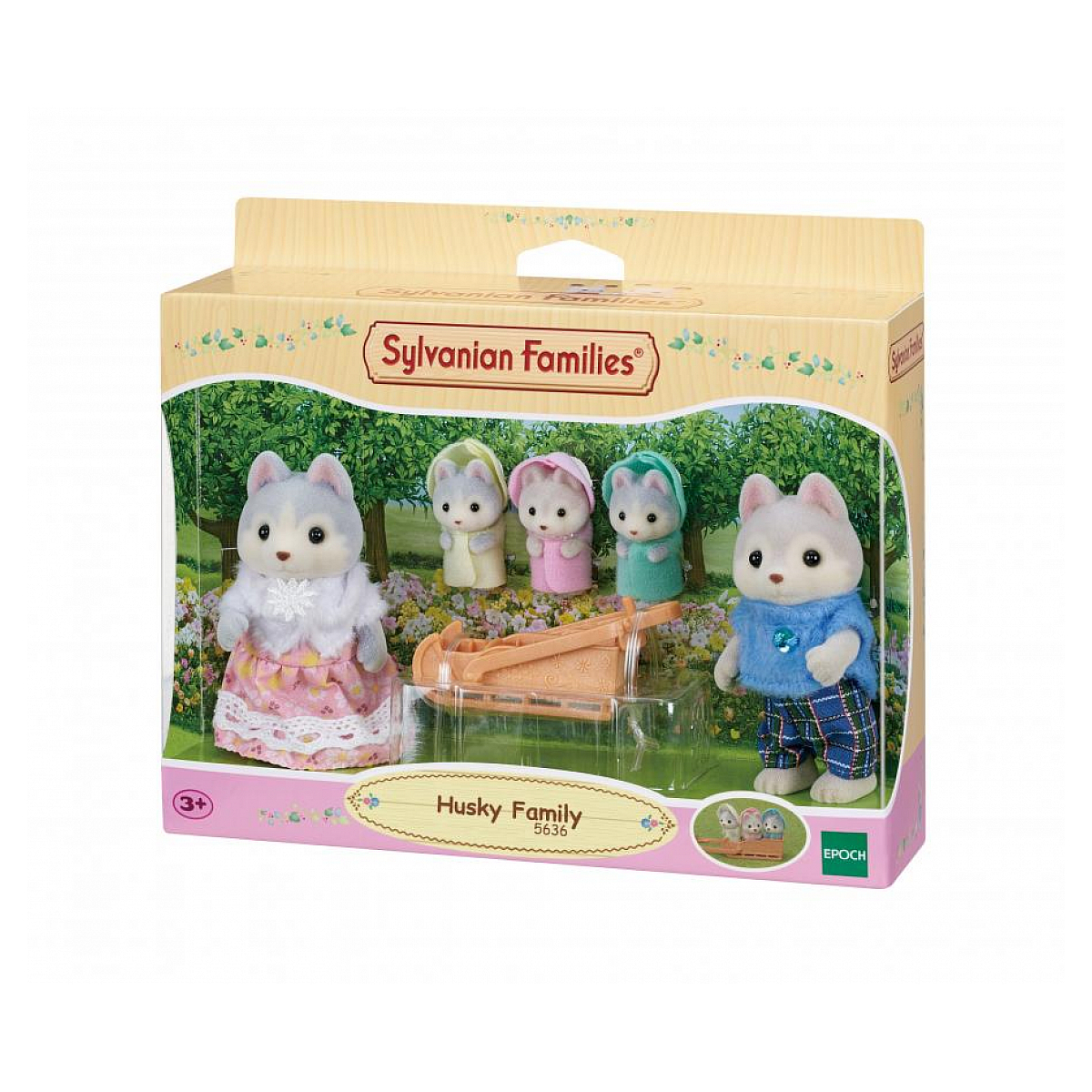 5636  La famille husky, SYLVANIAN FAMILIES