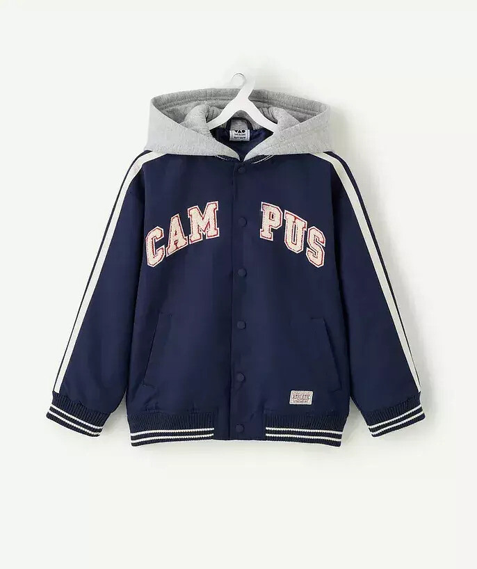 Blouson style Teddy à capuche, TAPE A L'OEIL