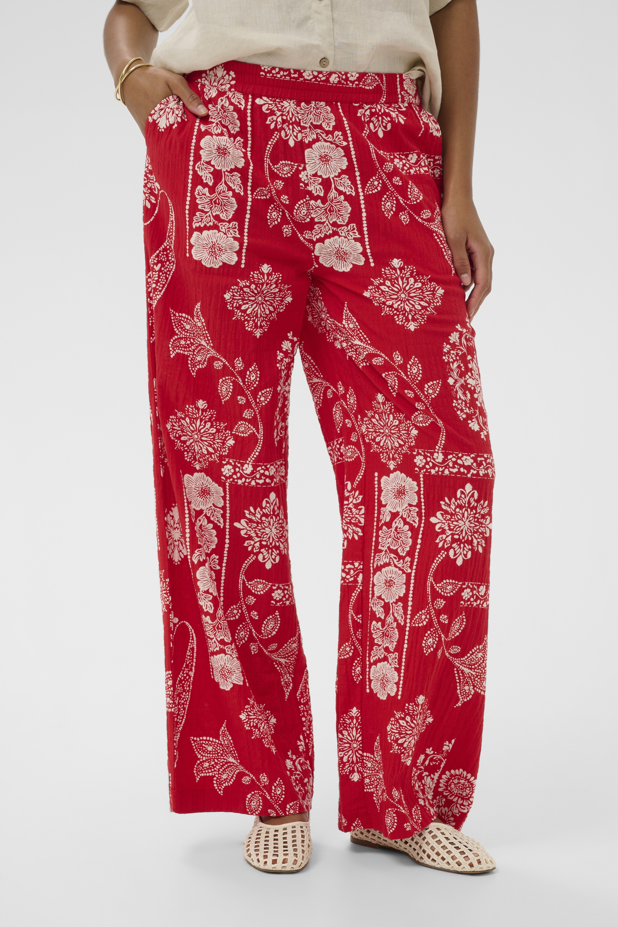 Pantalon casual, CREAM