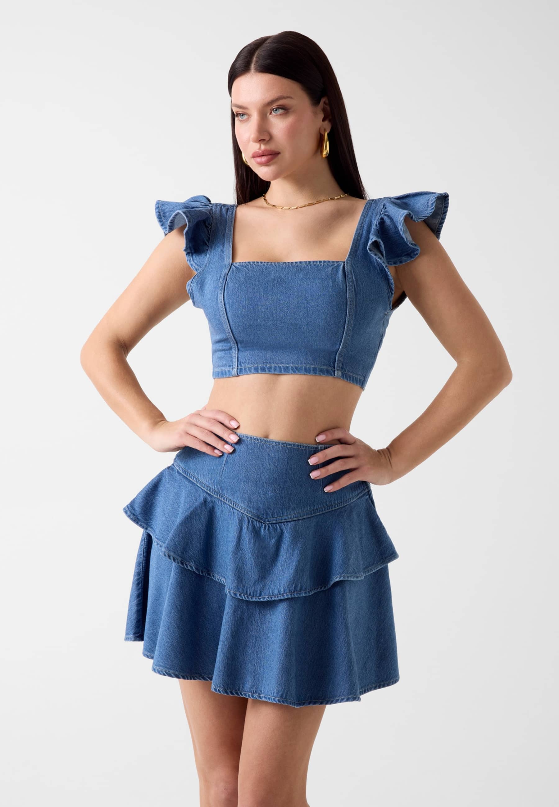 Top Court En Denim, GUESS