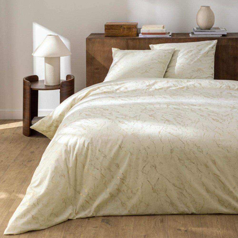 Housse de couette 240x220 + 2 taies en velours métallisé, DECORATIE