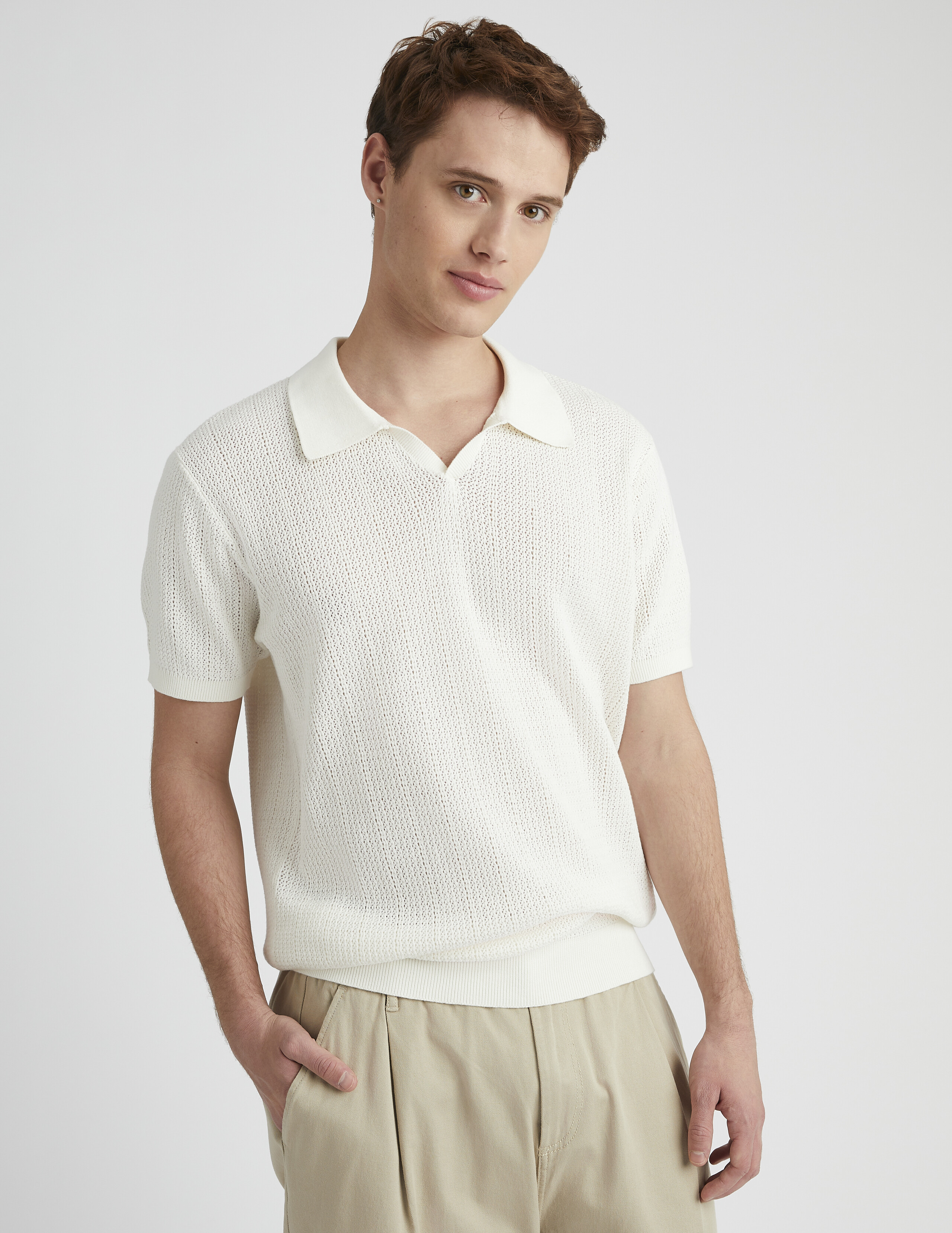 Polo maille ajourée, BZB