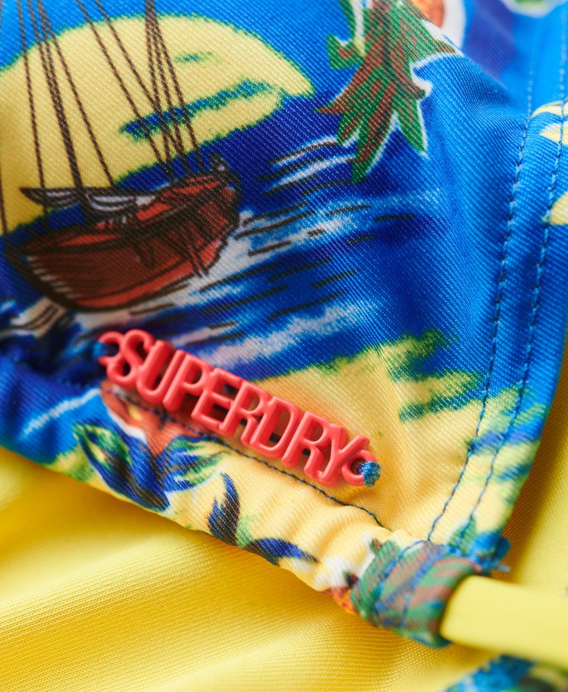 Superdry Haut de bikini triangle avec lacets, Bandana rose, XS : SuperDry