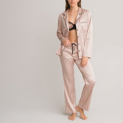 Gestreepte pyjama in satijn LA REDOUTE COLLECTIONS