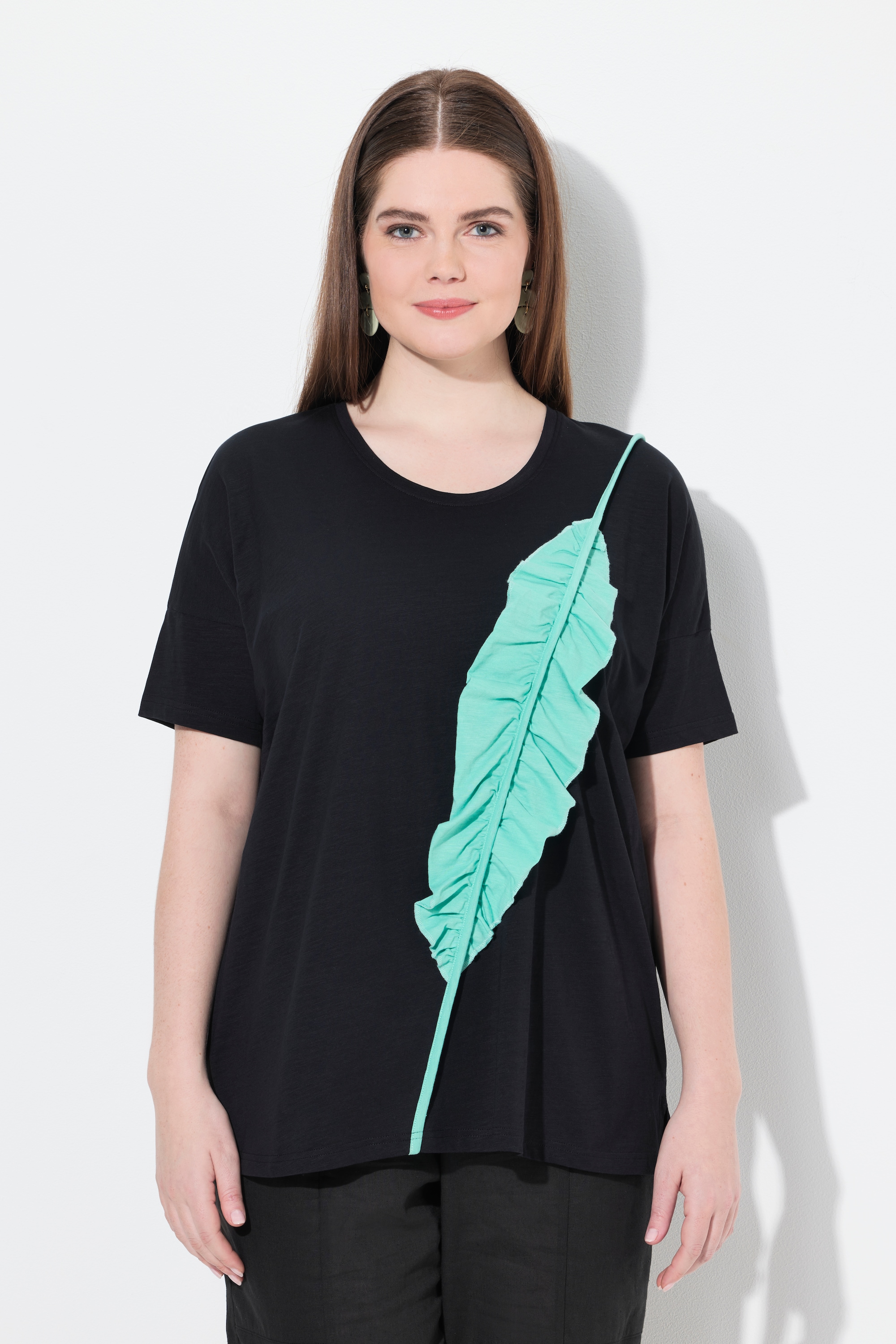 T-shirt oversize. Col rond et manches, ULLA POPKEN