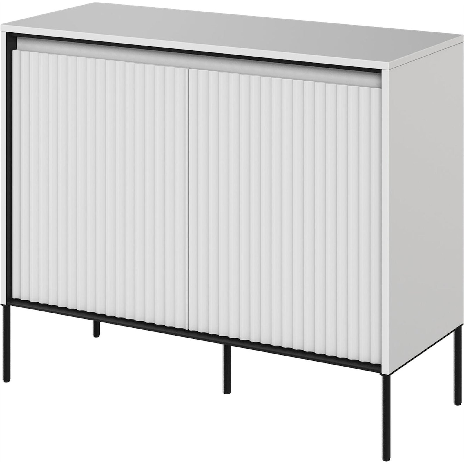Buffet deux portes en bois avec LED, RECOLLECTION