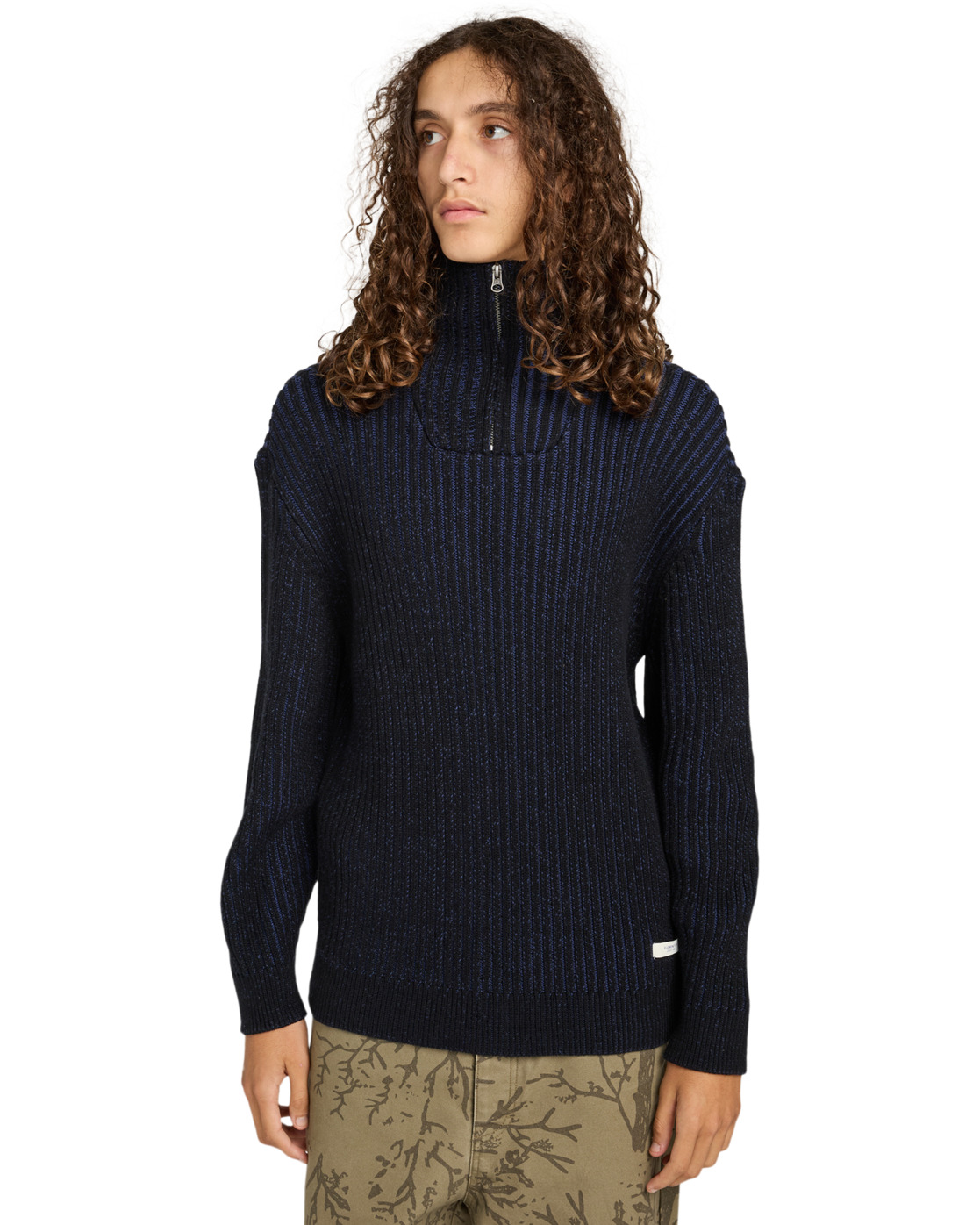Sweat à fermeture zippée 2TONE RIB QUARTER ZIP, ELEMENT