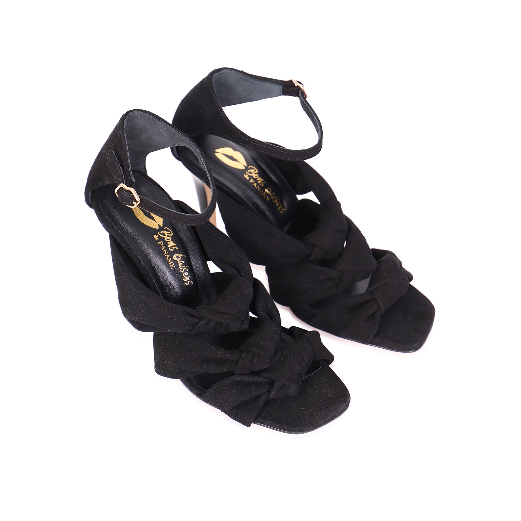 Babies Sandales à Talons En Cuir Michelle Cuir Velours, BONS BAISERS