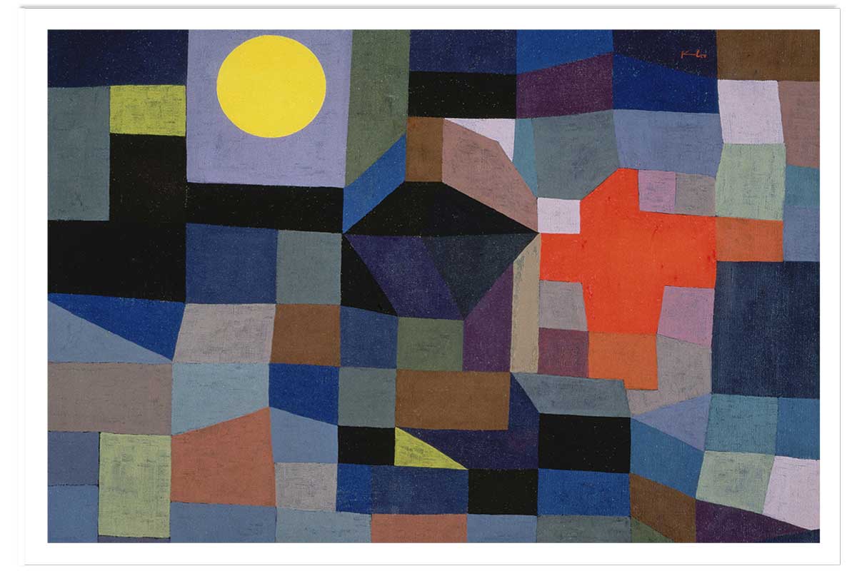 Poster Feu par pleine lune par Paul Klee, HEXOA
