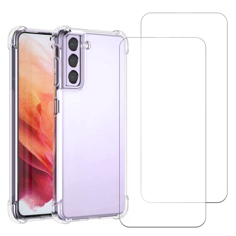 Coque Galaxy S24 antichoc + 2 vitres, EVETANE