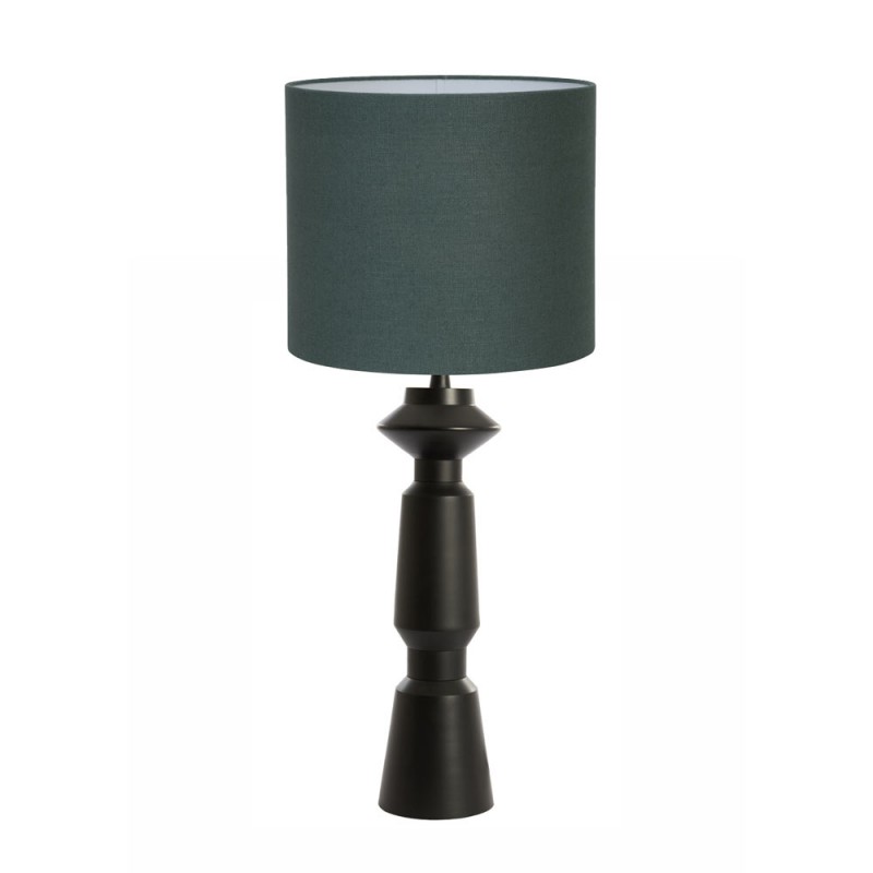Lampe Métal Noir Ilvara Abat Jour Vert, MILLUMINE