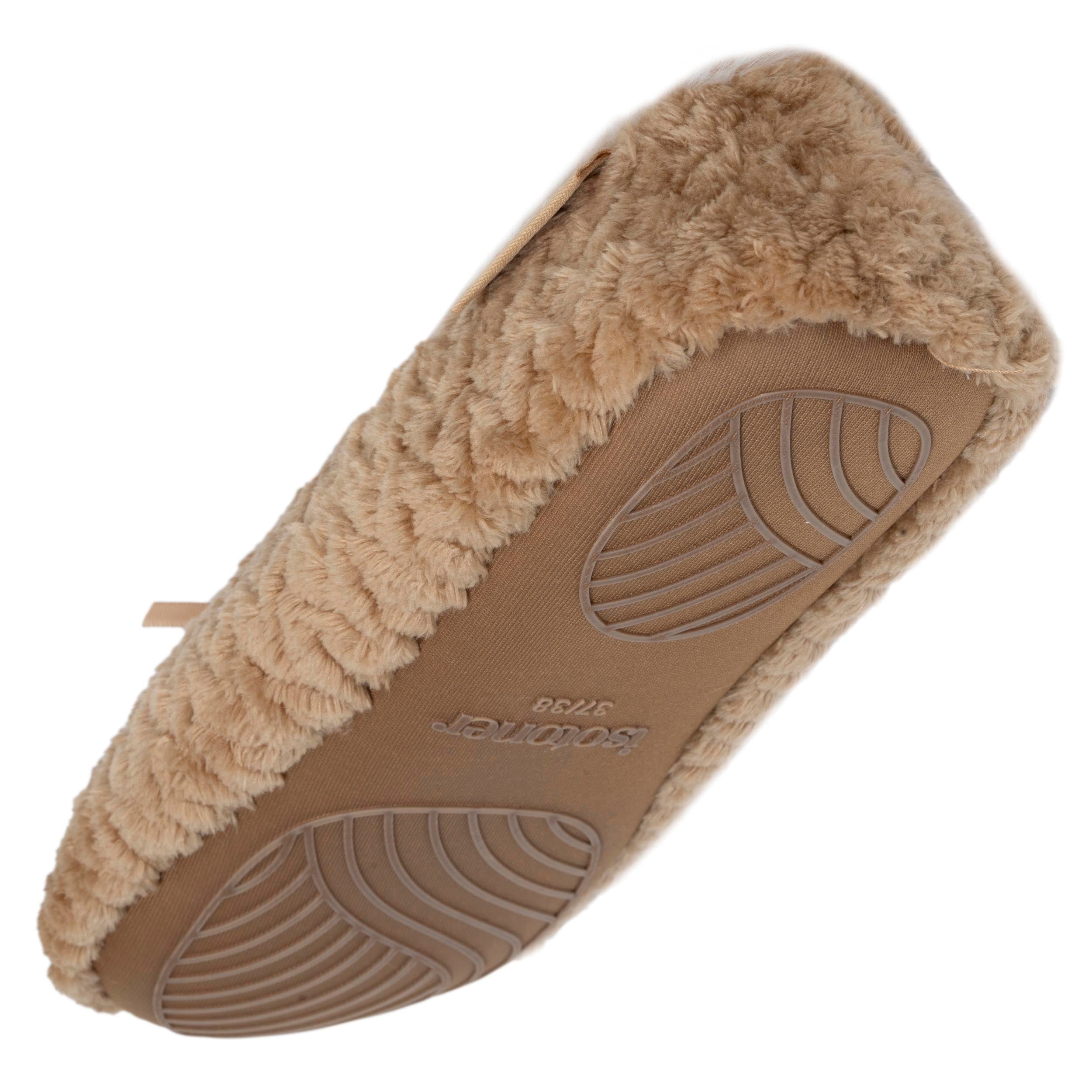 Chaussons Ballerines Femme Isotoner – Micro-éponge Douce, Semelle Antidérapante, Taille 37/38 - 7