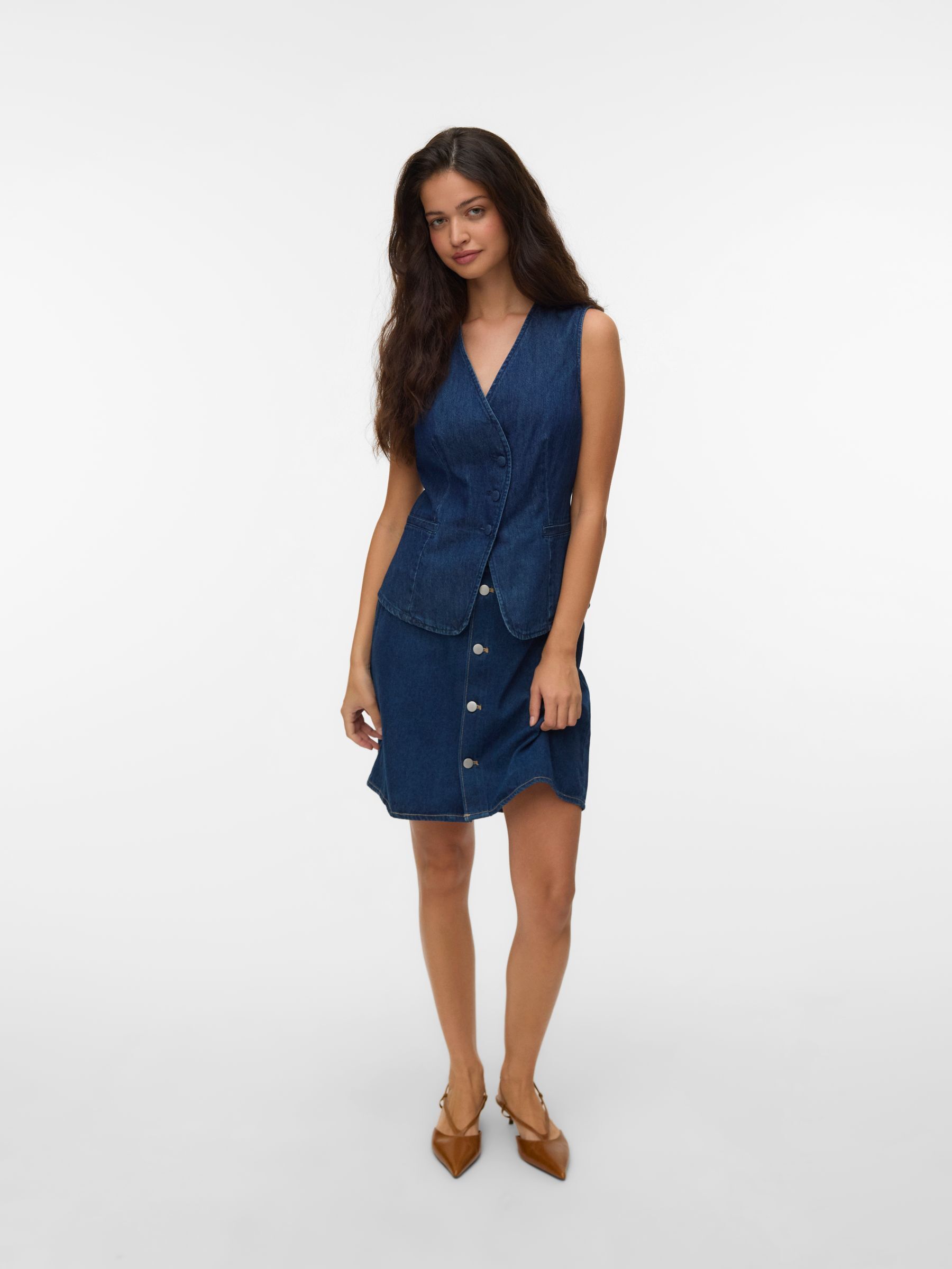 Veste En Jean Sans Manches, VERO MODA