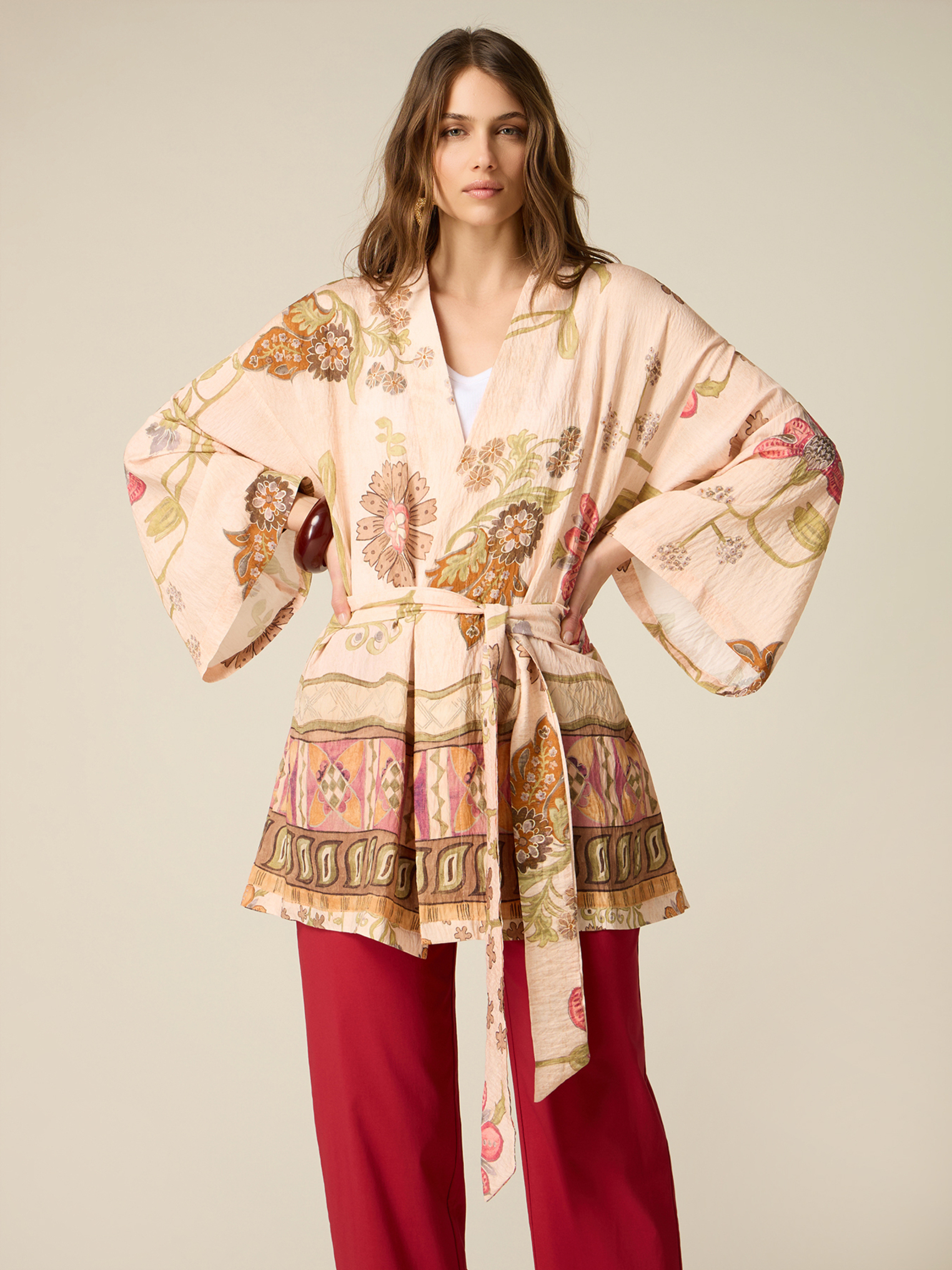 Kimono fantaisie avec ceinture, OLTRE