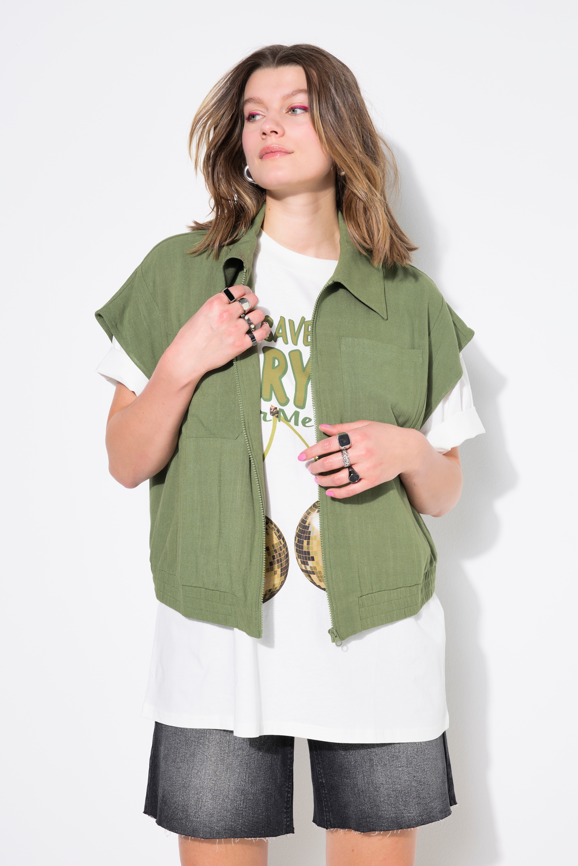 Veste en lin mélangé oversize, STUDIO UNTOLD