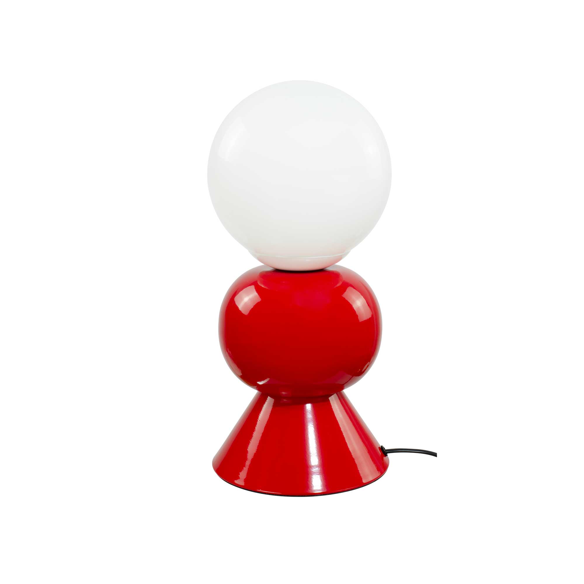 Lampe à poser colorée en métal et verre opalin - PETITE DAME, C-CREATION