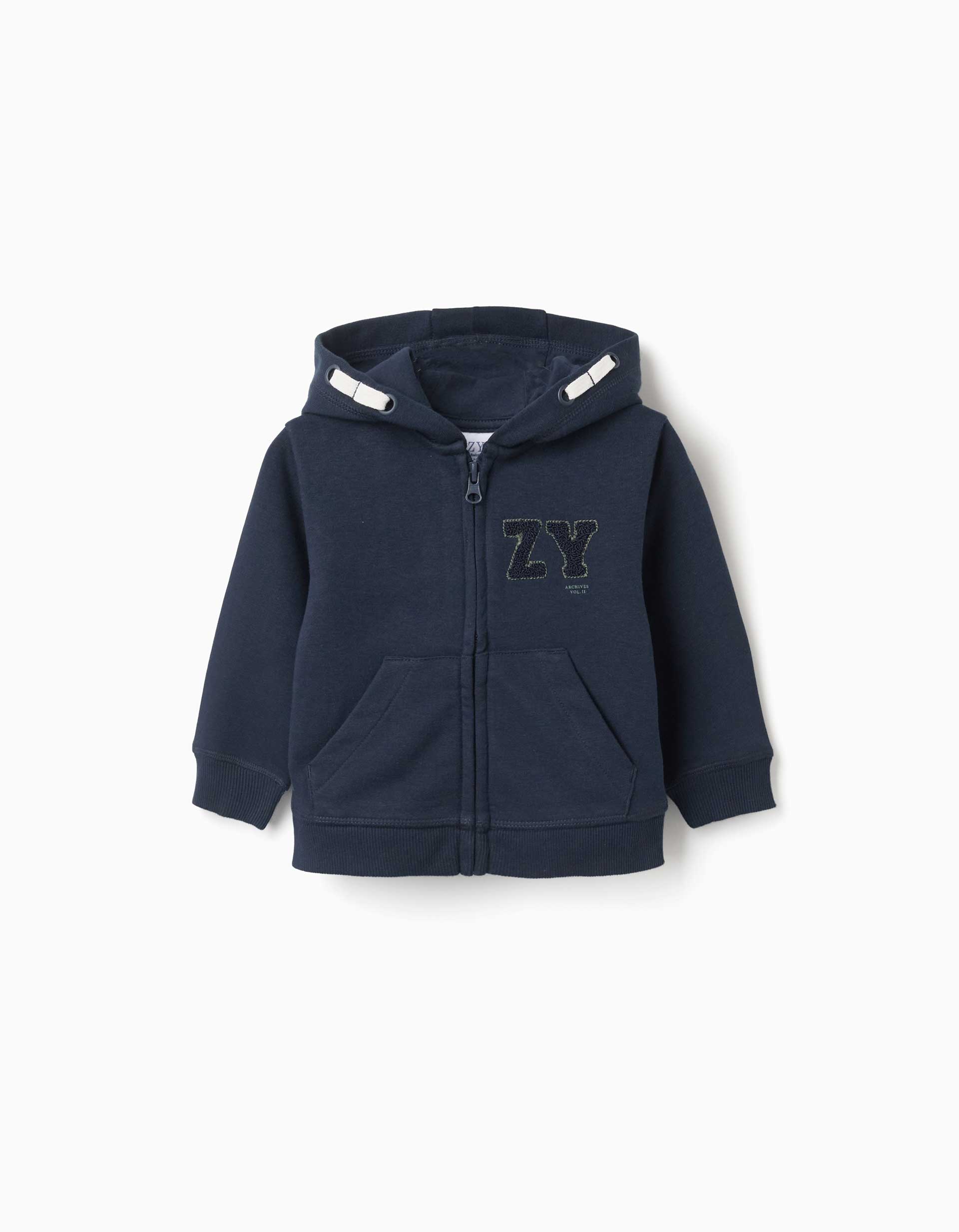Sweat zippé avec broderie en bouclettes ZY, ZIPPY