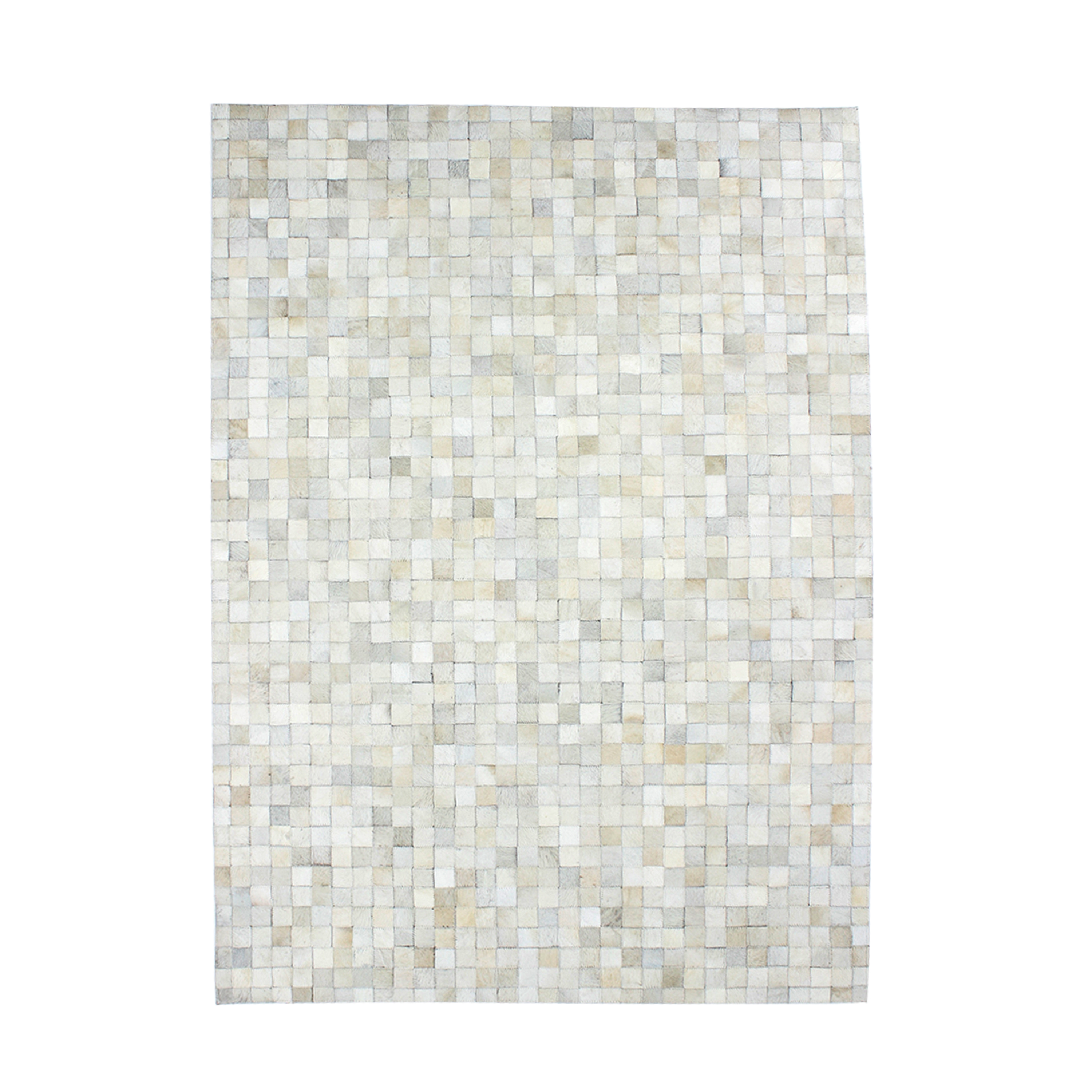 Tapis en cuirs recyclés motif mosaïque CUIR, THE DECO FACTORY
